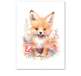 Floral Forest Animals Children's Printed Wall Art