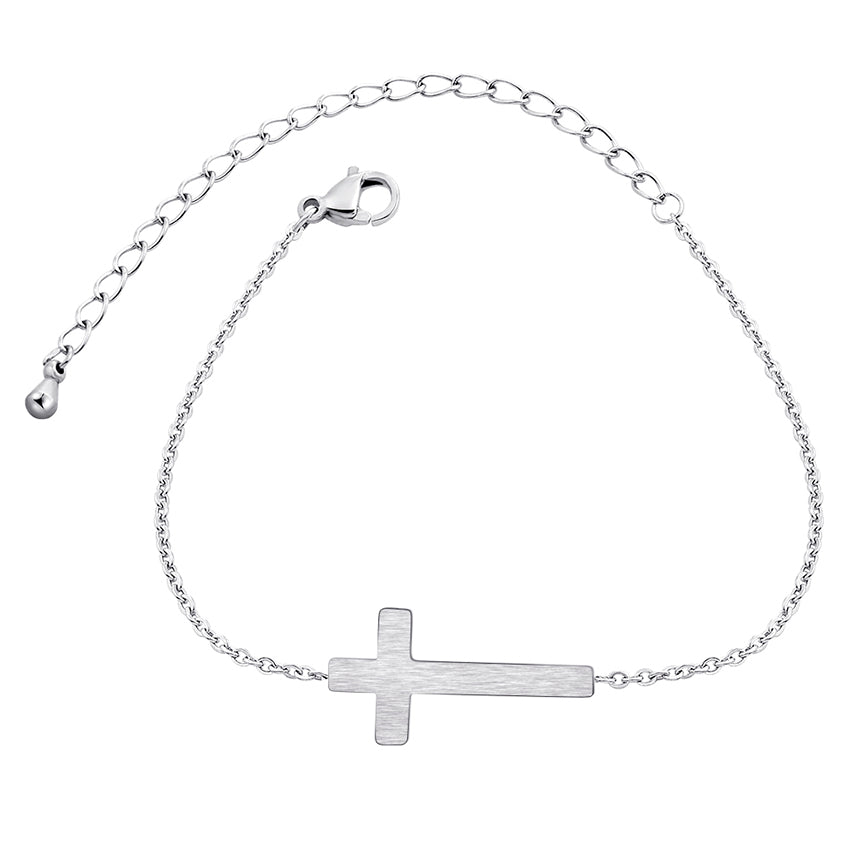 Cross Pendant Plated Bracelet