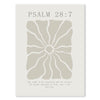 Light Neutral Psalm Floral Printed Wall Art