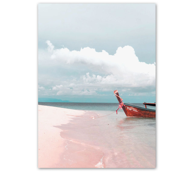 Aegean Beach Scenic Printed Wall Art