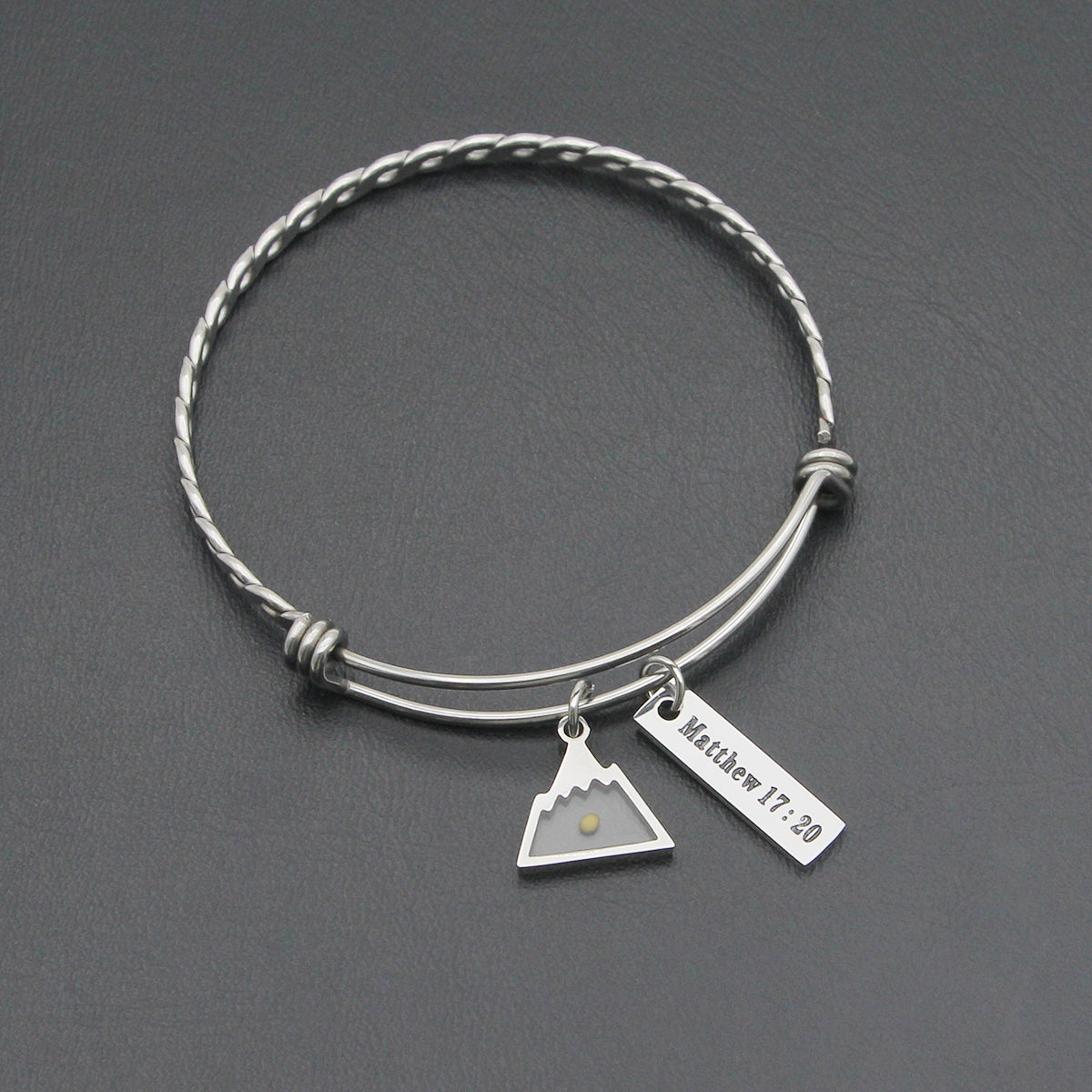 Braided Matthew 17:20 Mustard Seed Bangle