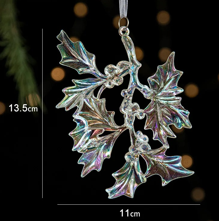 Ice Crystal Christmas Tree Ornaments