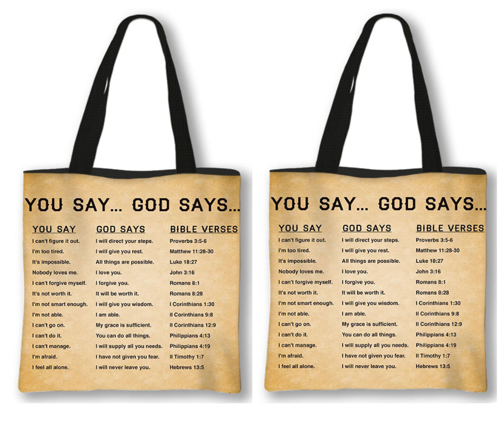 Uplifting Bible Quote Tote Bag