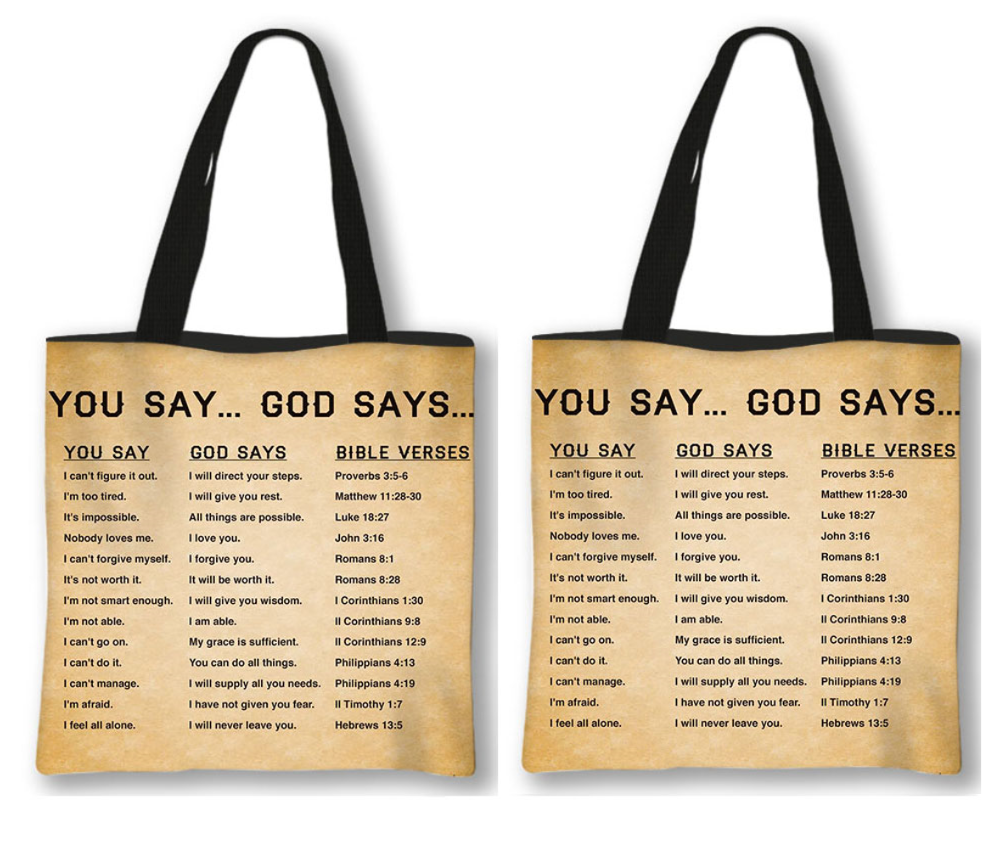 Christian Uplifting Quote Tote Shoulder Bag