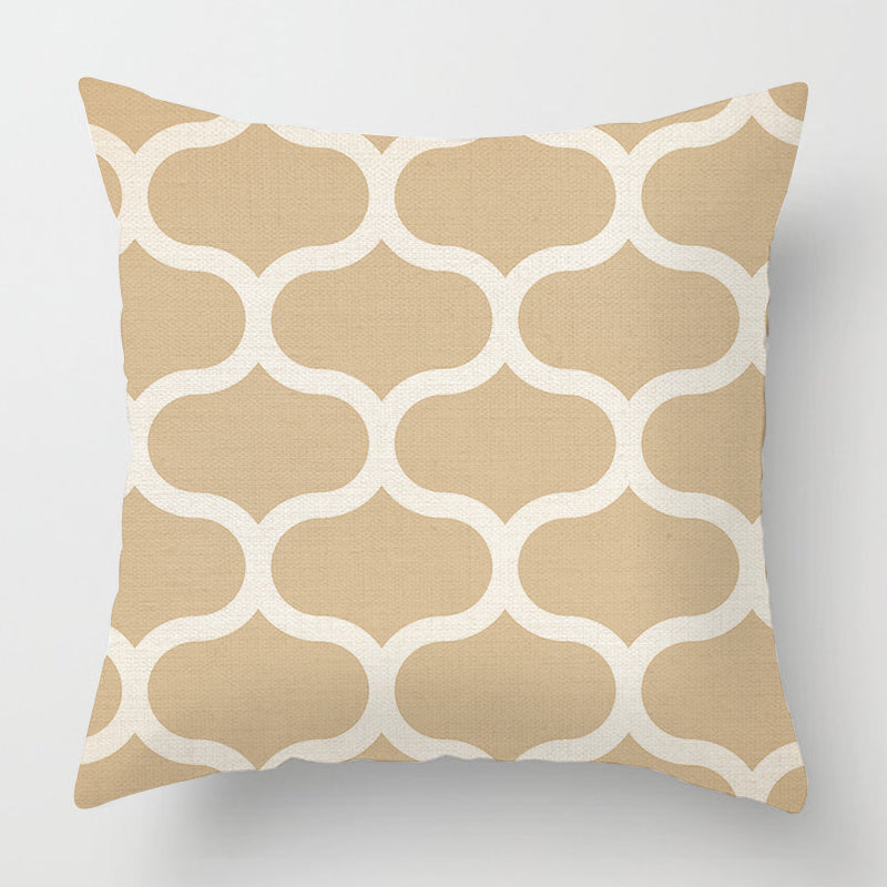 Geometric Linen Patterned Cushion Covers