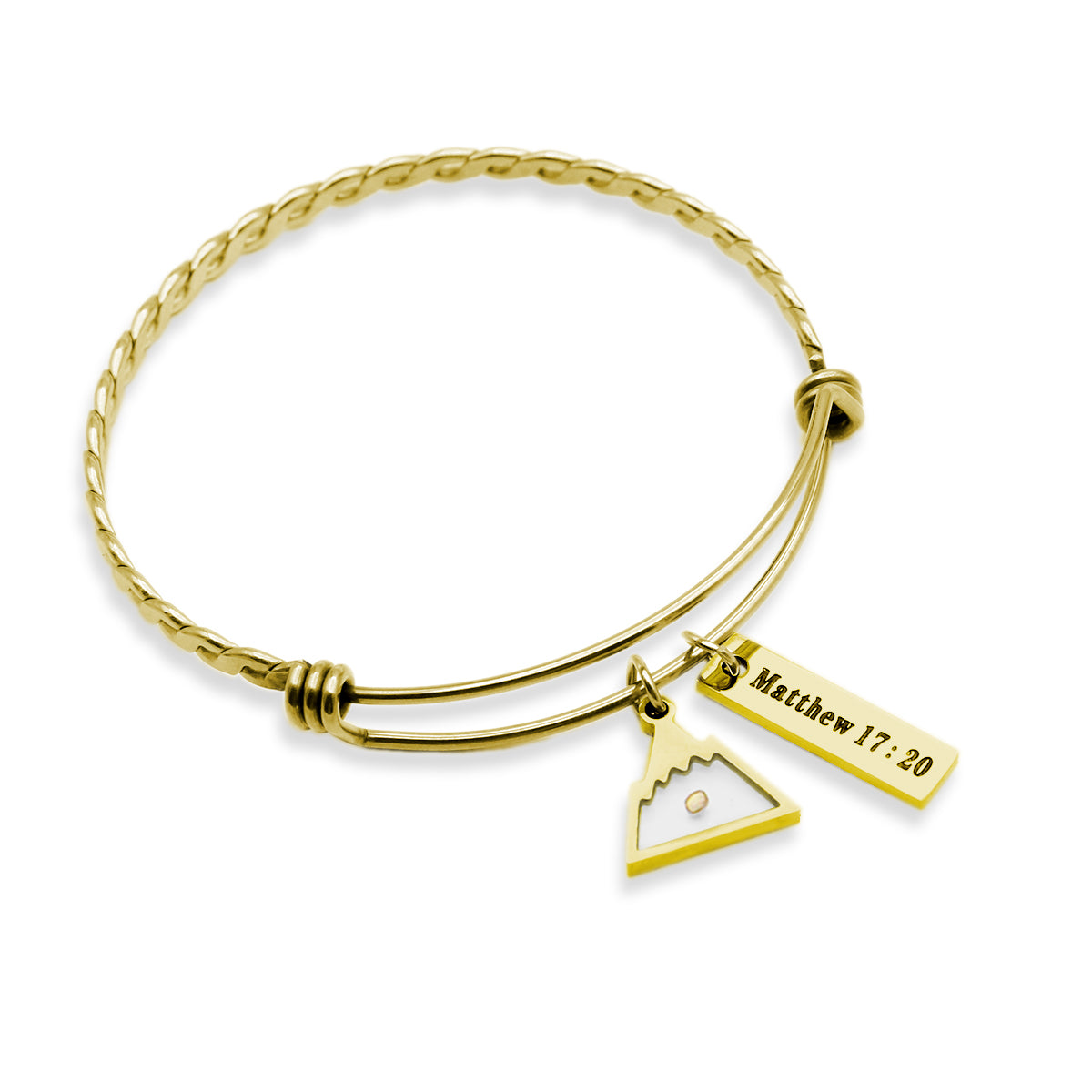 Braided Matthew 17:20 Mustard Seed Bangle