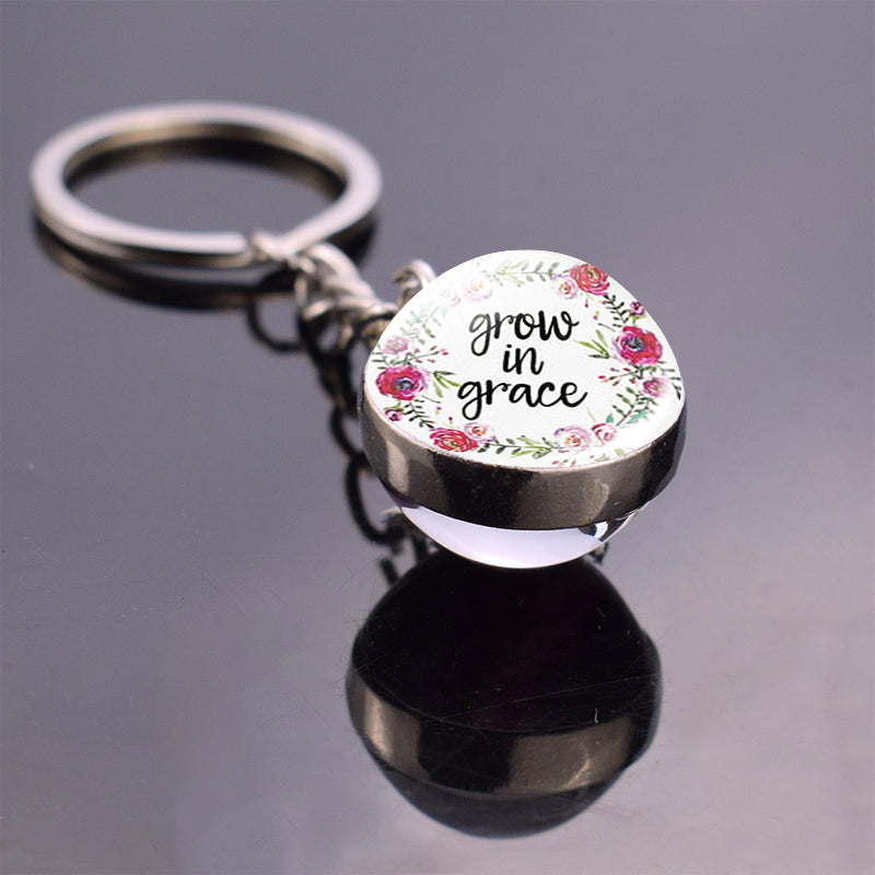 Bible Quote Stainless Steel Key Chain