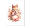 Floral Forest Animals Children's Printed Wall Art