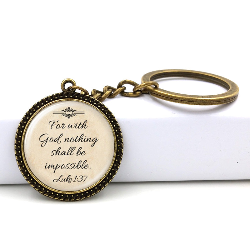 Faith Inspirational Vintage Style Keychain
