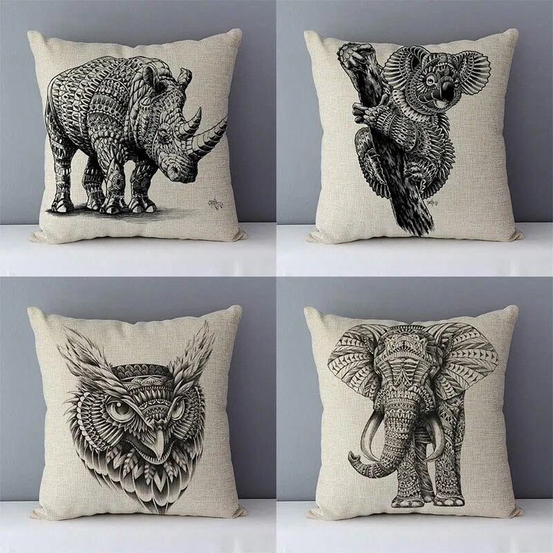 Animal Printed Cushion Cover