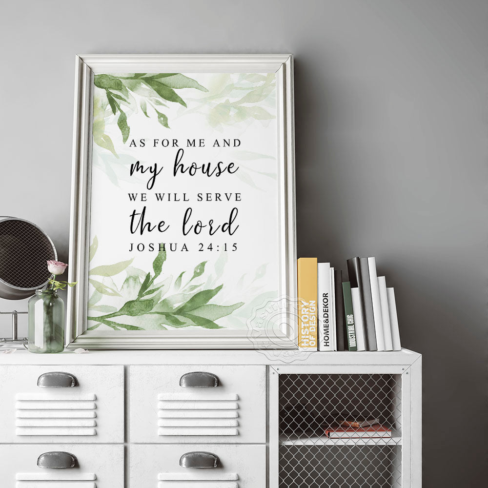 Joshua 24:15 Printed Wall Art