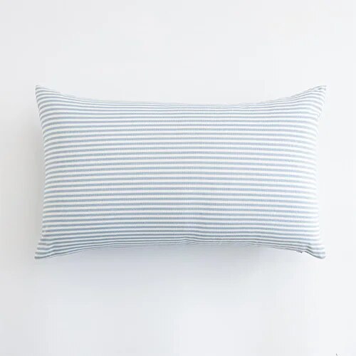 Blue and White Shade Checked and Striped Cushion Cases