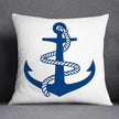 Marine Blue Polyester Cushion Case