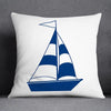 Marine Blue Polyester Cushion Case