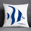 Marine Blue Polyester Cushion Case