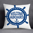 Marine Blue Polyester Cushion Case