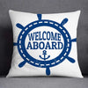 Marine Blue Polyester Cushion Case