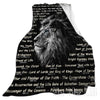 Lion Bible Verse Flannel Blanket