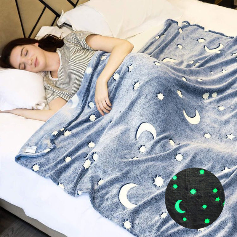 Glow in the Dark Stars and Moon Blanket