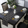 Moroccan Geometric Pattern Linen Table Runner