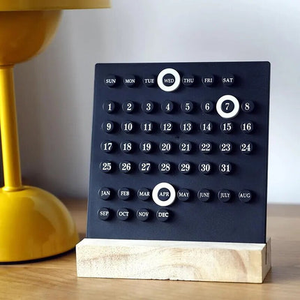 Wooden Based Adjustable Office Calendar