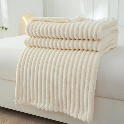 Striped Coral Fabric Blanket