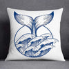 Marine Blue Polyester Cushion Case