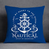 Marine Blue Polyester Cushion Case