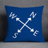 Marine Blue Polyester Cushion Case