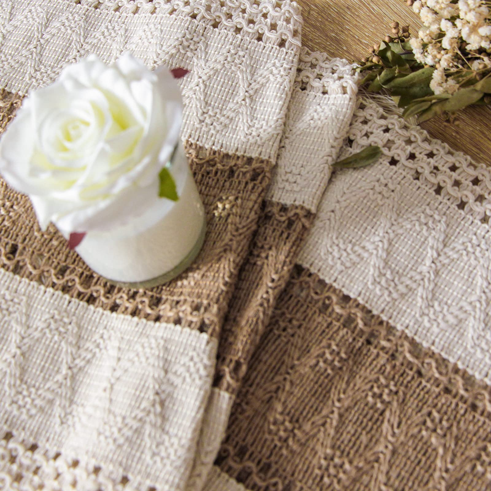 Macramé Cream Table Runner