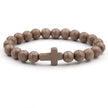 Solid Colour Beaded Cross Bracelet