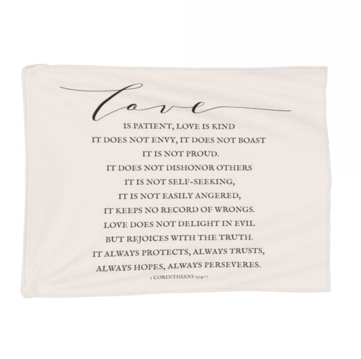 1 Corinthians 13 4:7 Bible Verse Fleece Blanket