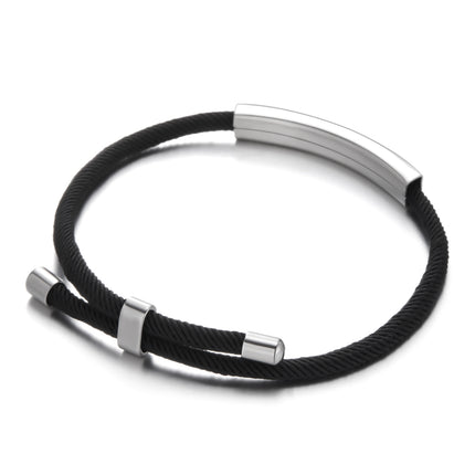 Stainless Steel Banded Cross Scripture Bracelet