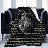 Lion Bible Verse Flannel Blanket