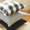 Dark Shade Checked and Striped Cushion Cases