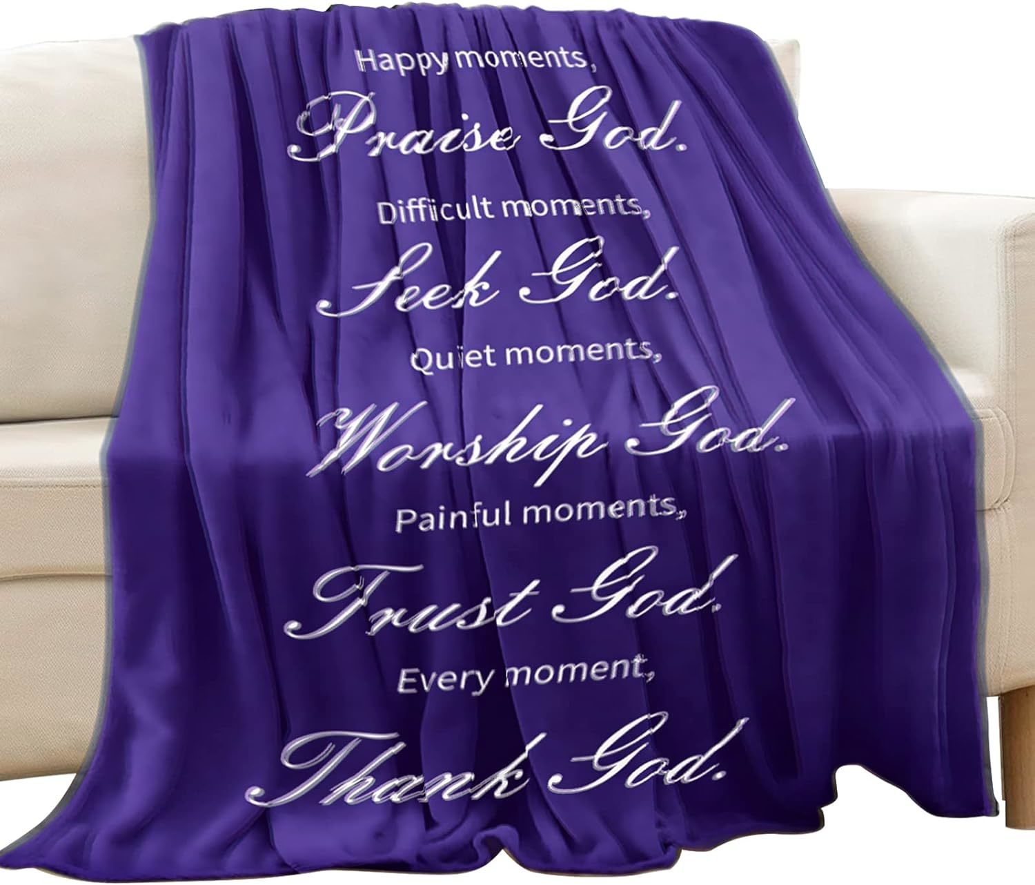 Praise and Seek Moments Christian Blanket