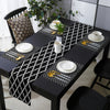 Moroccan Geometric Pattern Linen Table Runner