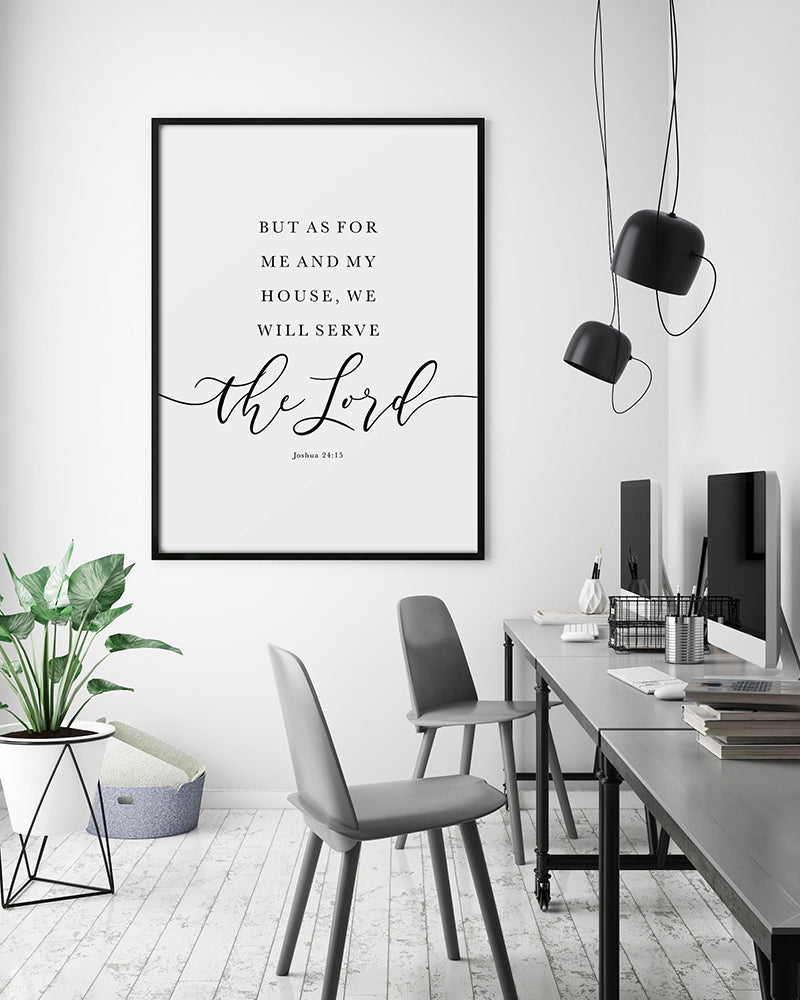 John 24:15 Scripture Printed Wall Art