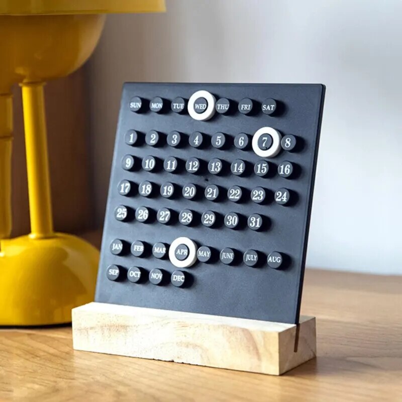 Wooden Based Adjustable Office Calendar