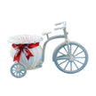 White Bicycle Silk Flower Decoration