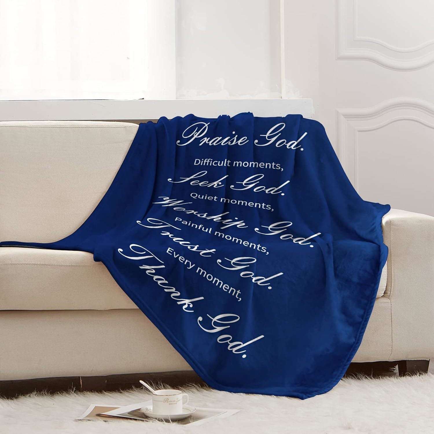 Praise and Seek Moments Christian Blanket