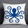 Marine Blue Polyester Cushion Case