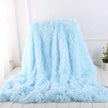 Shaggy Long Hair Flannel Coloured Blanket