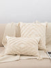 Beige Tuft Fringe Cushion Cover