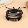 Divine Cross Leather Bracelet