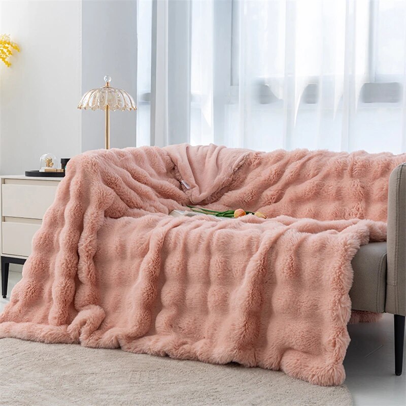Tuscany Coral Fleece Blanket