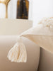 Beige Tuft Fringe Cushion Cover