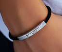 Steel Banded Cross Scripture Bracelet