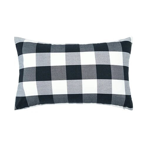 Monochrome Checkered Cushion Covers