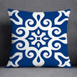 Marine Blue Polyester Cushion Case